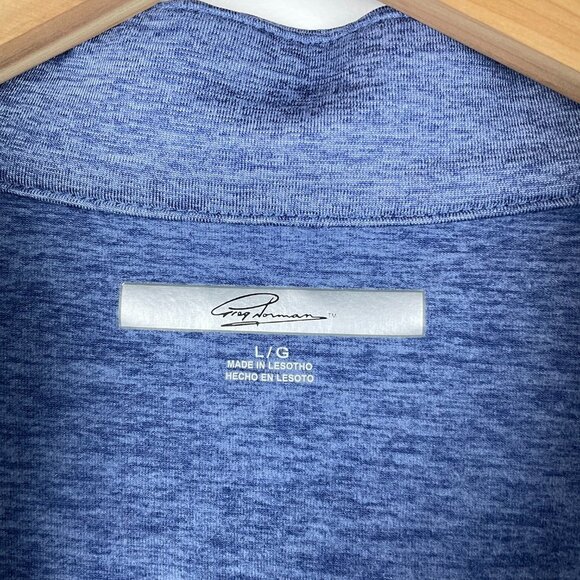 Greg Norman Long Sleeve Stretch Golf Performance Shirt Men's Navy 1/4 Zip Size L - Picture 5 of 7